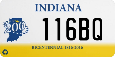IN license plate 116BQ
