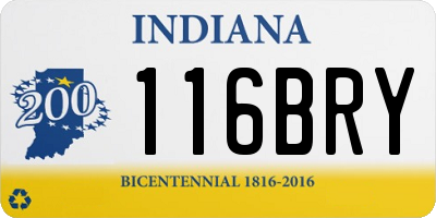 IN license plate 116BRY