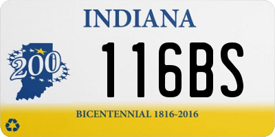 IN license plate 116BS