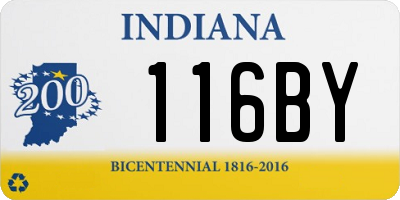 IN license plate 116BY