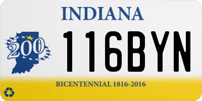 IN license plate 116BYN