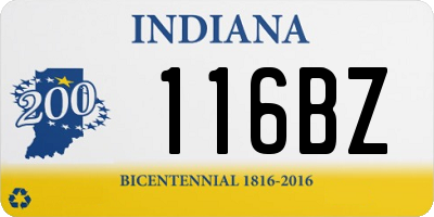 IN license plate 116BZ