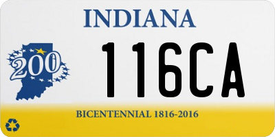 IN license plate 116CA