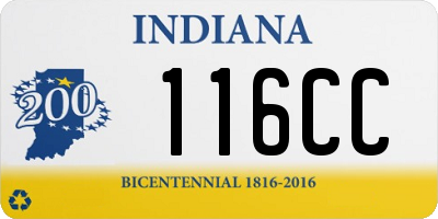 IN license plate 116CC