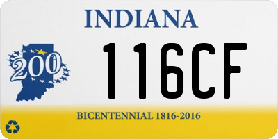 IN license plate 116CF