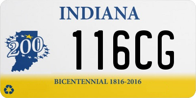 IN license plate 116CG