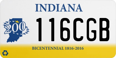 IN license plate 116CGB