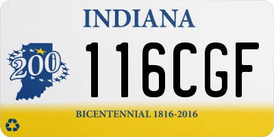 IN license plate 116CGF