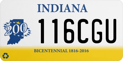 IN license plate 116CGU
