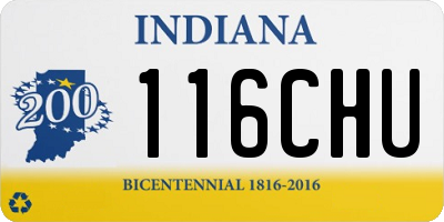 IN license plate 116CHU