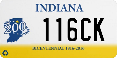 IN license plate 116CK