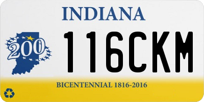 IN license plate 116CKM