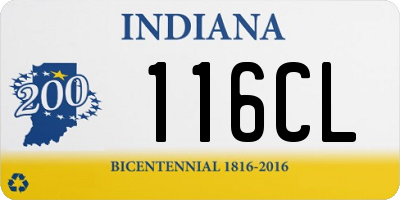 IN license plate 116CL