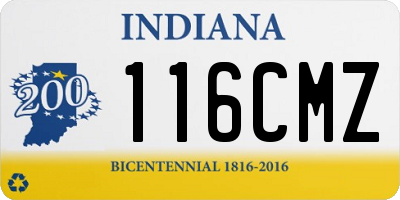 IN license plate 116CMZ