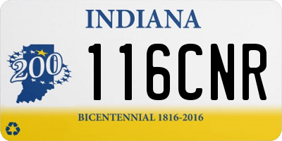 IN license plate 116CNR