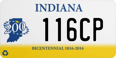 IN license plate 116CP