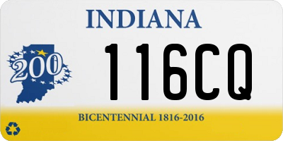 IN license plate 116CQ