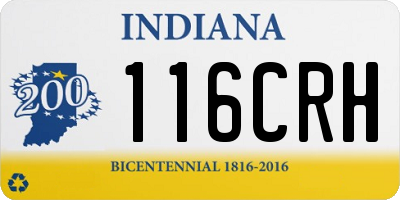 IN license plate 116CRH