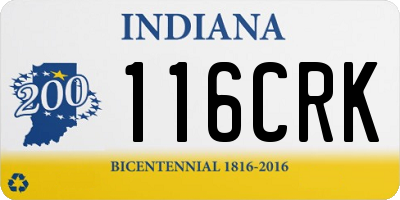 IN license plate 116CRK