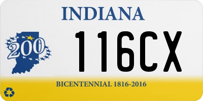 IN license plate 116CX