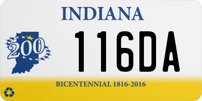 IN license plate 116DA
