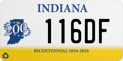 IN license plate 116DF