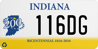IN license plate 116DG