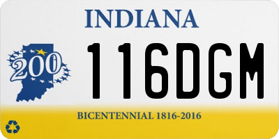 IN license plate 116DGM