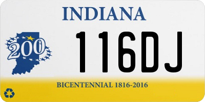 IN license plate 116DJ