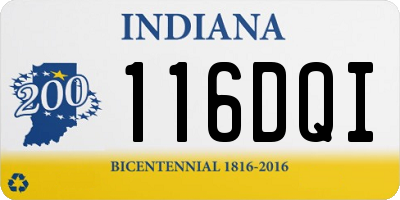IN license plate 116DQI