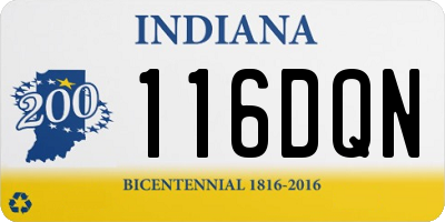 IN license plate 116DQN