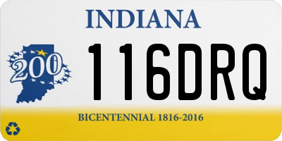 IN license plate 116DRQ