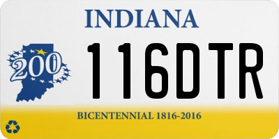 IN license plate 116DTR