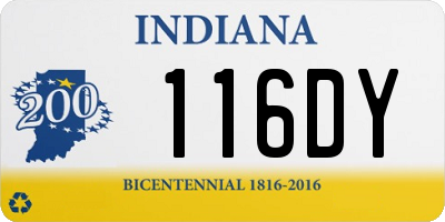 IN license plate 116DY