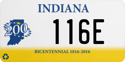 IN license plate 116E