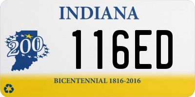 IN license plate 116ED