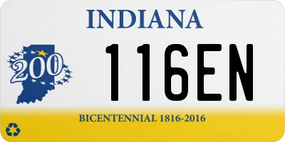 IN license plate 116EN
