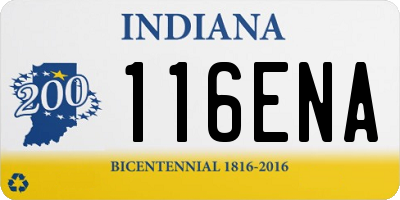 IN license plate 116ENA