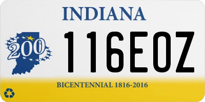 IN license plate 116EOZ