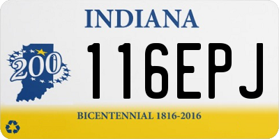 IN license plate 116EPJ