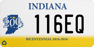 IN license plate 116EQ