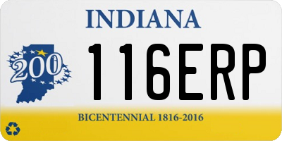 IN license plate 116ERP