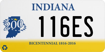IN license plate 116ES