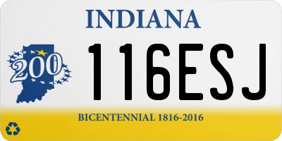 IN license plate 116ESJ