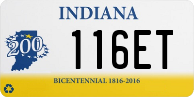 IN license plate 116ET