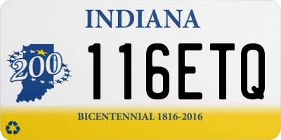 IN license plate 116ETQ