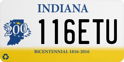 IN license plate 116ETU