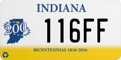 IN license plate 116FF