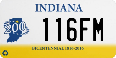 IN license plate 116FM