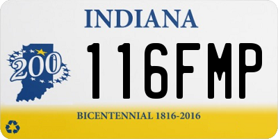 IN license plate 116FMP